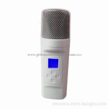 Wired handheld microphone with LCD